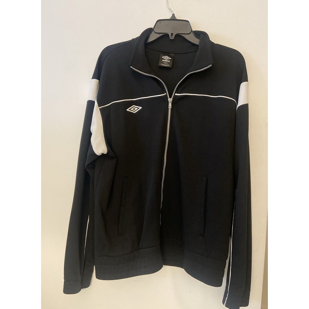 Umbro Activewear Jacket Black w/White Trim Men’s Size Medium